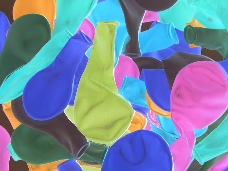 Free Stock Photo: Abstract background made of colorful flat balloons and digitally enhanced by computer