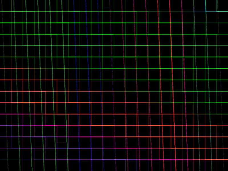 Free Stock Photo: Colorful squares on black background. Luminescent grid of lines