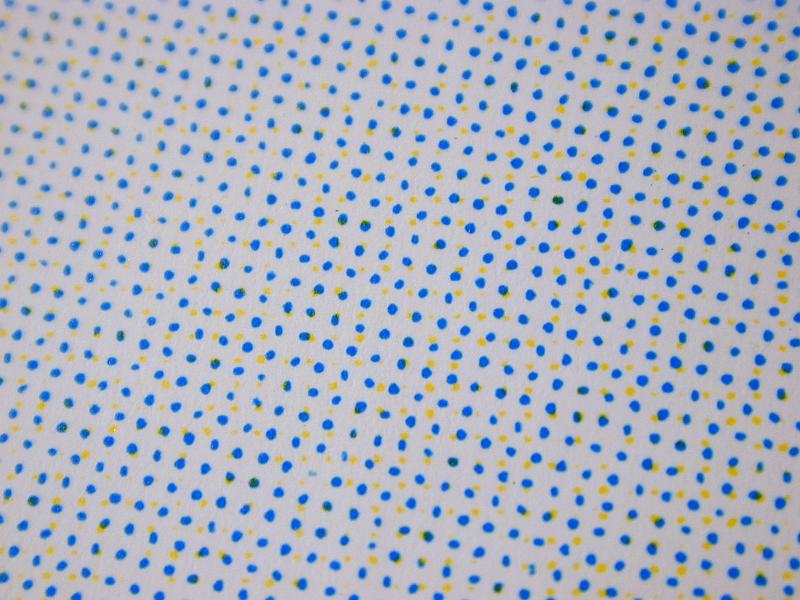 Free Stock Photo: Abstract background composed of blue dots with yellow highlights on white