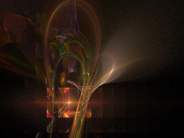 Free Stock Photo: a fractal render with squares and magnetic curves