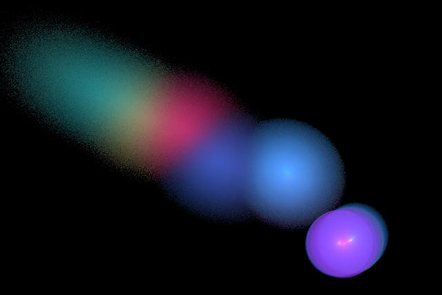 defocused rainbow circles