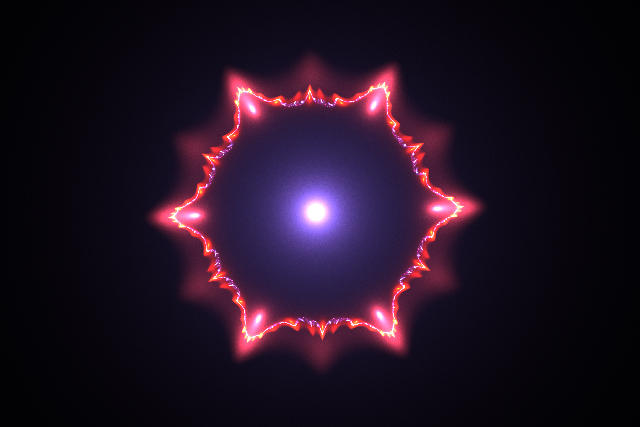 Free Stock Photo: a pink and blue fractal resembling a gas flame