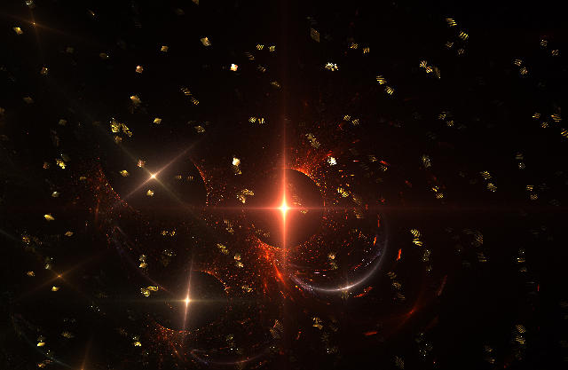 Free Stock Photo: fractal rendering of star flares