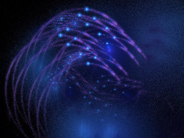 Free Stock Photo: a fractal randering with light spot highlights and curved lines