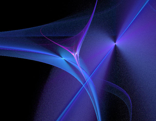 Free Stock Photo: a fractal rendering with blue purple straight and curved lines
