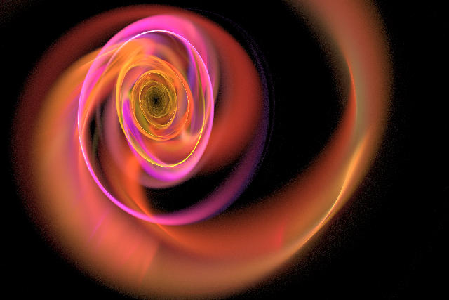 Free Stock Photo: a orange defocused decreasing spiral fractal pattern