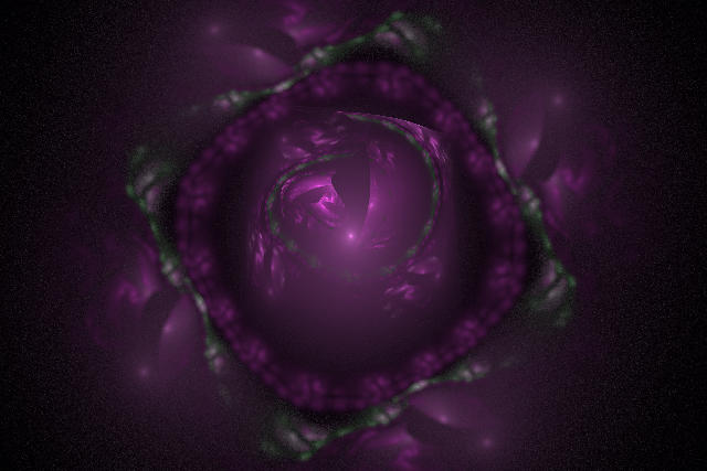 Free Stock Photo: a fractal pattern represnetative of a purple flower head