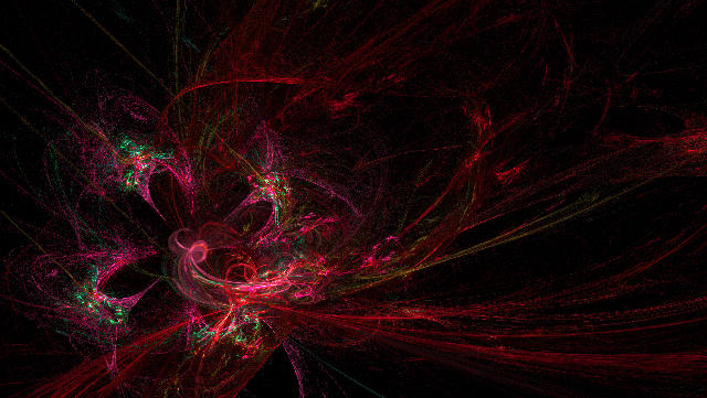 a computer generated pattern of red knotted lines