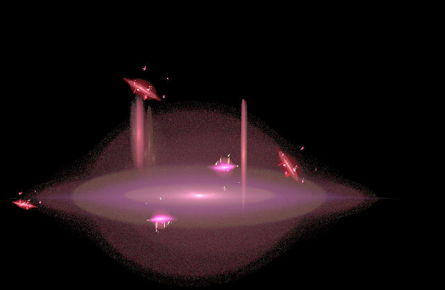 a fractal rendering of repeating elipses