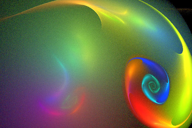 Free Stock Photo: a brightly coloured spiral rendered fractal