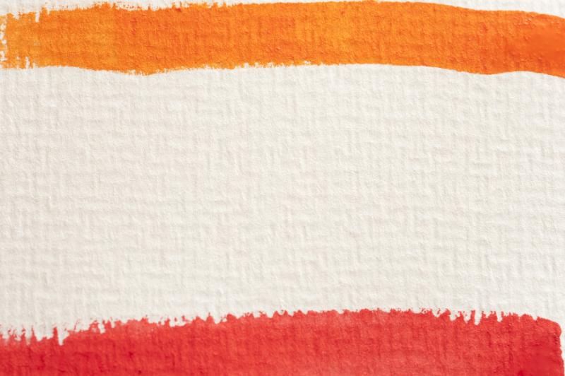 Free Stock Photo: Hand painted frame on canvas with two simple brushstrokes forming the borders, one red and the other orange with central white copy space