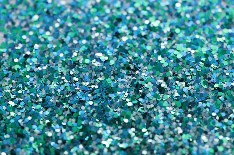 Free Stock Photo: a background composed of flecks of green and cyan glitter