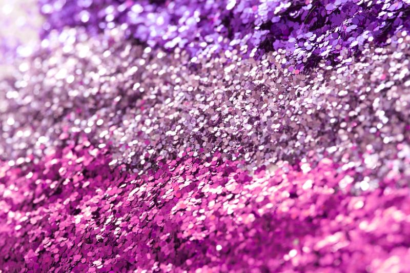 Free Stock Photo: colorful purple and pink glitter poured into rows
