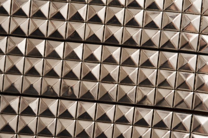 Free Stock Photo: an array of chromed metal punk style dress studs