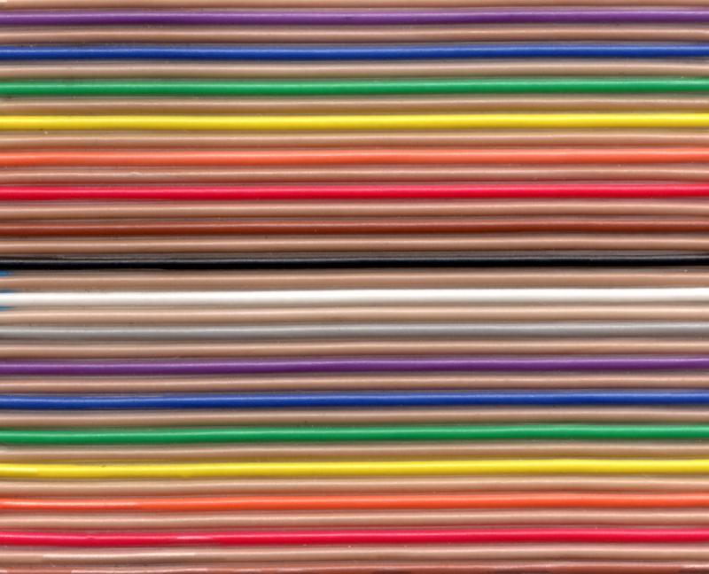 Free Stock Photo: Unique background composed of colorful electronic cables placed in straight lines