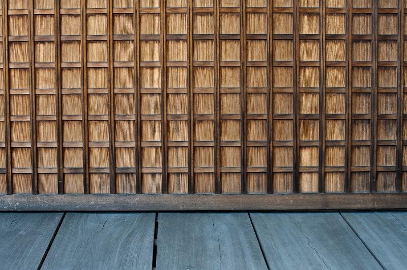 Free Stock Photo: decking boards and wooden lattice wooden door