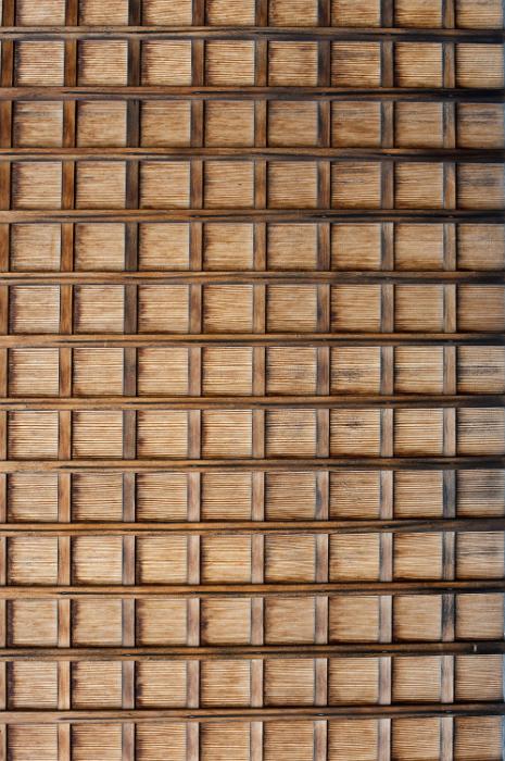 Free Stock Photo: large lattice work wooden exteror door
