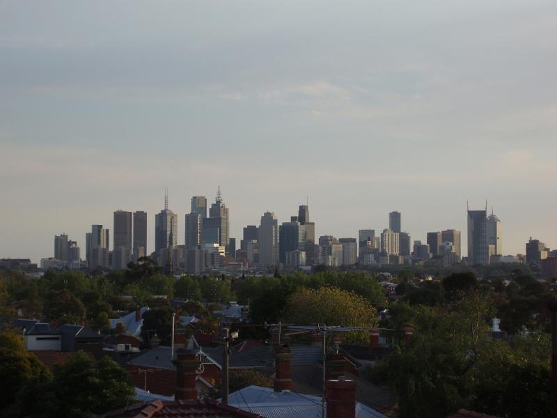 Free Stock Photo: view of melbourne CBD across rooftops in the suburbs