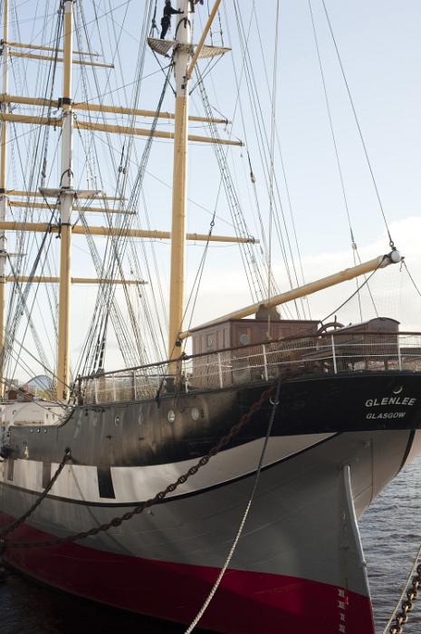 Free Stock Photo: Nautical heritage: a view of an elegant three masted tall ship in Glasgow riverside maritime museum