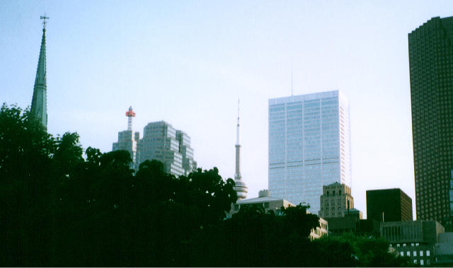 Free Stock Photo: an old photo of the tall buildings of central toronto