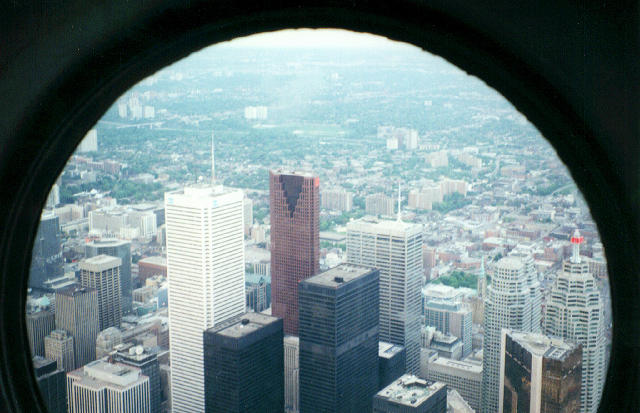 Free Stock Photo: view from the 'sky pod' at the top of the toronto CN tower
