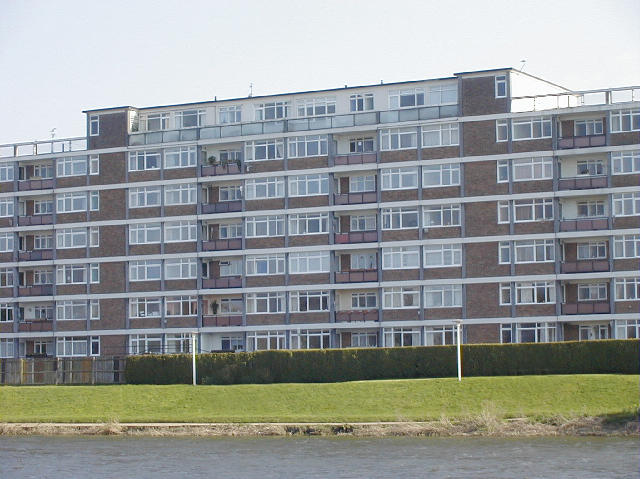 Free Stock Photo: a block of flats overlooking the river trent, nottingham uk