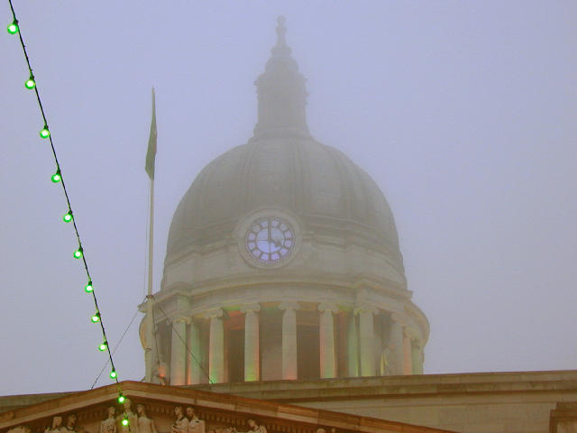 Free Stock Photo: nottinghams council house dome shrouded in mist