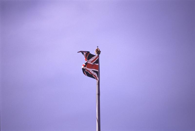 Free Stock Photo: The union flag flying above buckingham palace