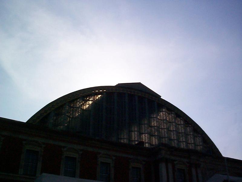 Free Stock Photo: silhouetted roof of the olympia exhibiton hall, london