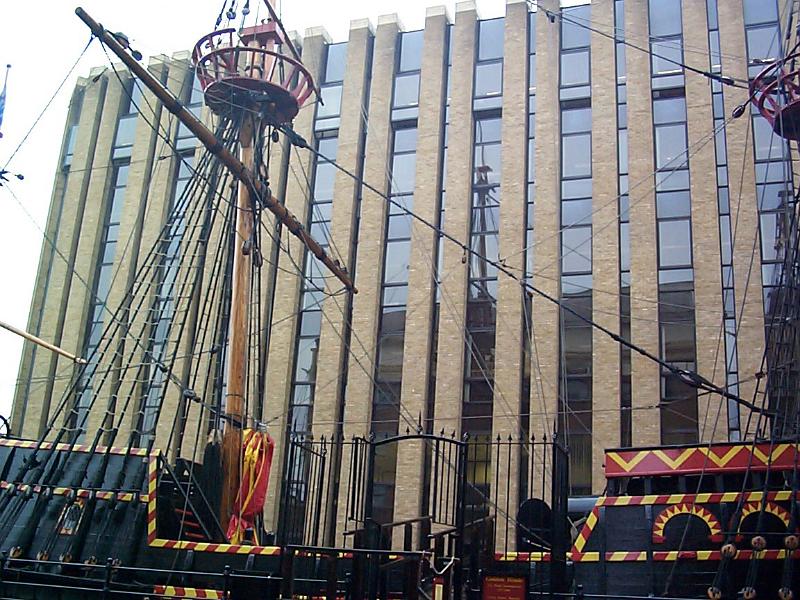 Free Stock Photo: Full sized reconstruction on a 16th century galleon in londons south bank