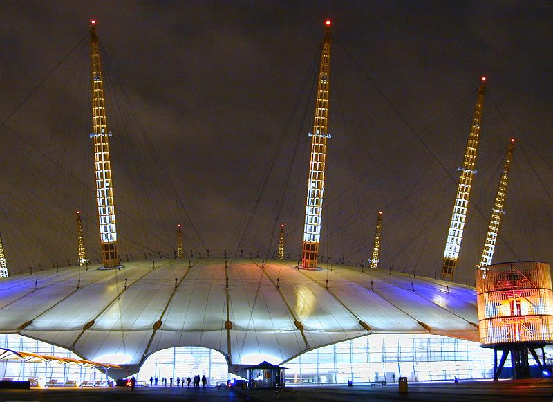 Free Stock Photo: the millennium dome lit up at night