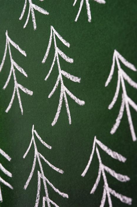 Free Stock Photo: Full frame close up of tree icons drawn in chalk on a green background