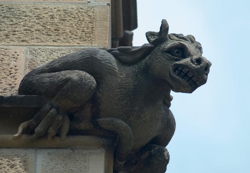 Free Stock Photo: grotesque stone carved decoration to ward off evil spirits