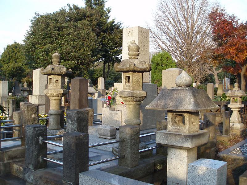 Free Stock Photo: column headstones in a japanese style graveyard in tokyo, japan