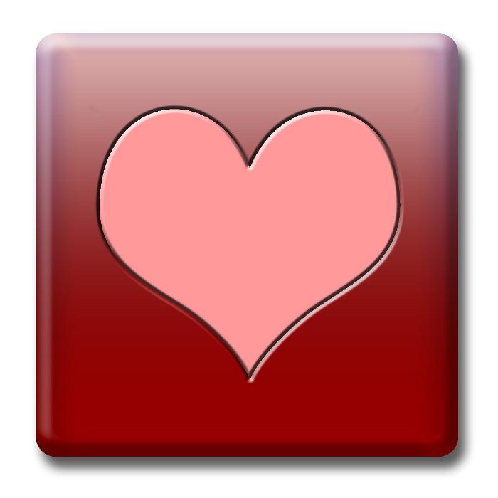 Free Stock Photo: a square button style icon with a pink heart shape in the centre
