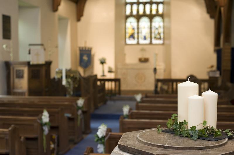 Free Stock Photo: a church ready for a wedding to take place