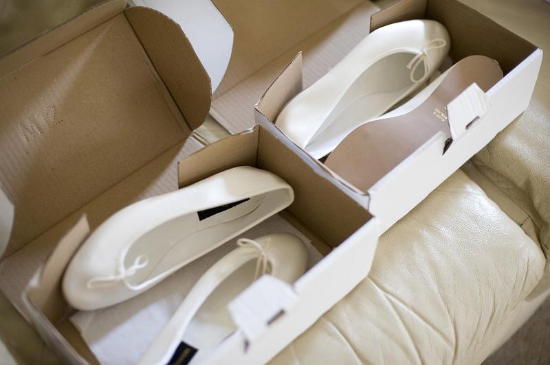 Free Stock Photo: matching cream coloured shoes for the wedding bridesmaids