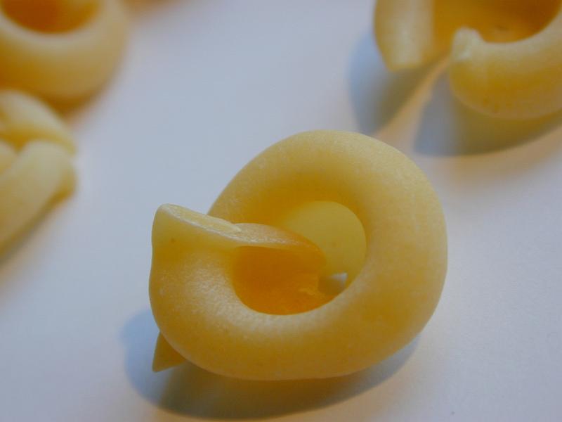 Free Stock Photo: Closeup of dried uncooked Italian pasta made from eggs and durum wheat dough for use as an ingredient in traditional Italian and Mediterranean cooking