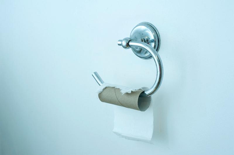 Free Stock Photo: conceptual image: a toilet roll holder run out of paper