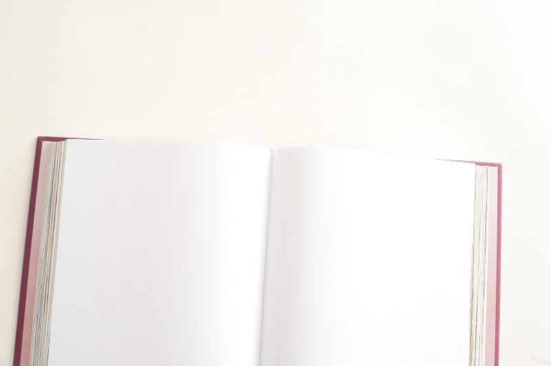 Free Stock Photo: Open Book with Blank Pages on White Background, Copy Space for Addition of Text or Message