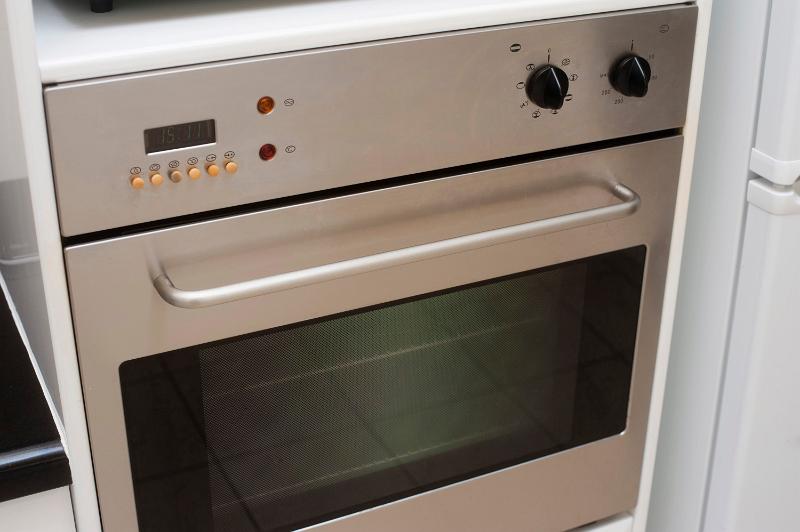 Free Stock Photo: Front of a modern fbuilt in fan oven in a kitchen