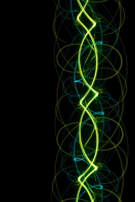 Free Stock Photo: green looking spirograph style pattern created through light painting