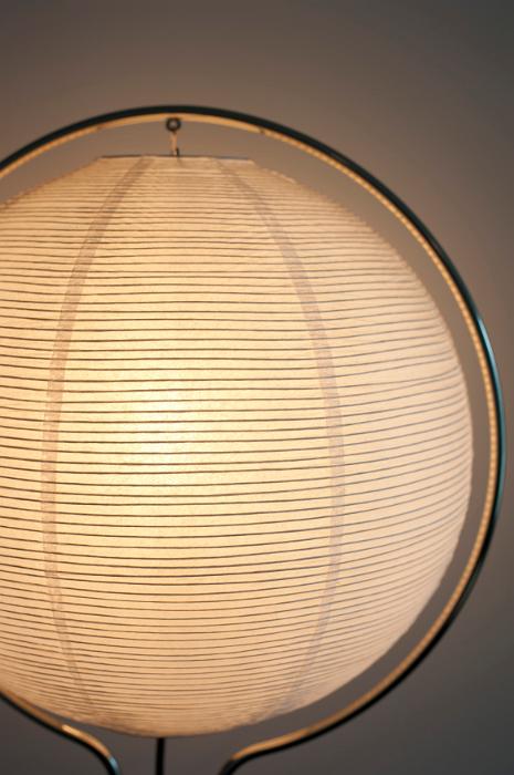 Free Stock Photo: a round paper lightshade with warm white light
