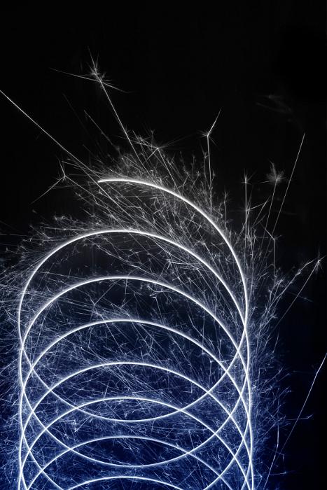 Free Stock Photo: looping pattern of sparks and light trails plotting a trochoid