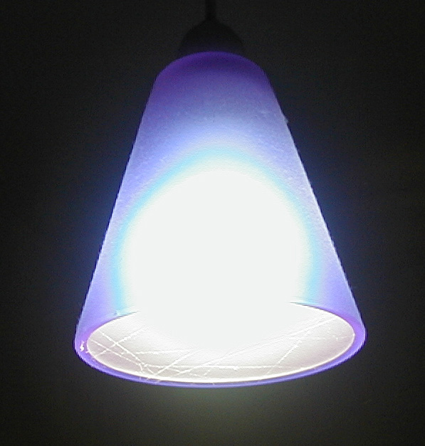 Free Stock Photo: generic blue coloured small glass lampshade