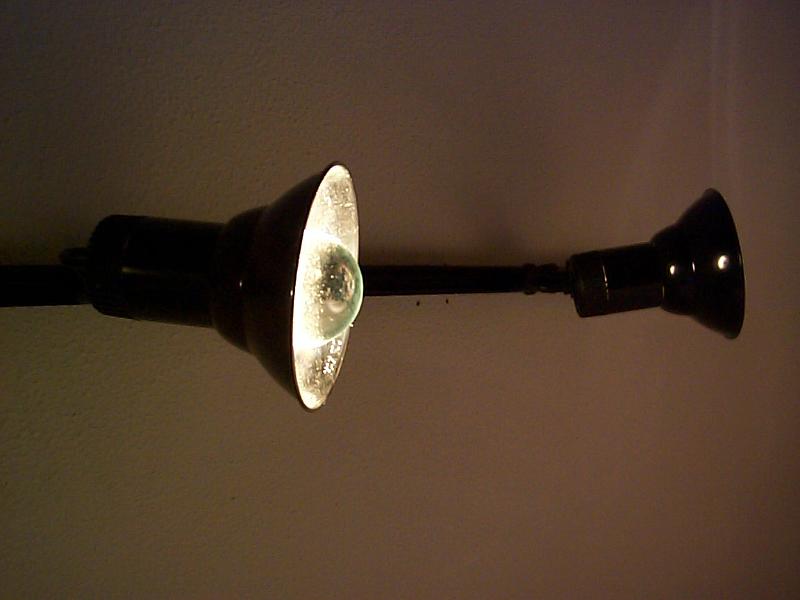 Free Stock Photo: tungsten reflector spotlight with half mirrored lamp