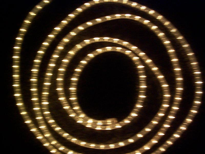 Free Stock Photo: blurred spiral of white ropelight