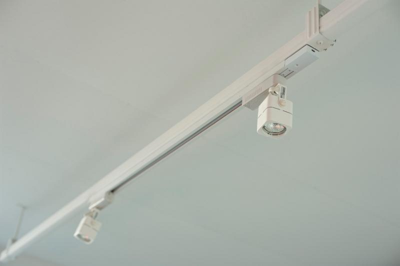 Free Stock Photo: modern style halogen track lighting switched off