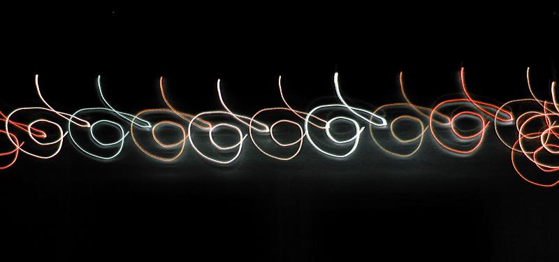 Free Stock Photo: a border composed of swirling lightpainted spirals