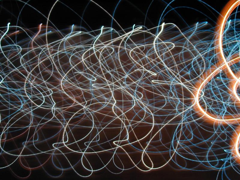 Free Stock Photo: scribbling light painting effect